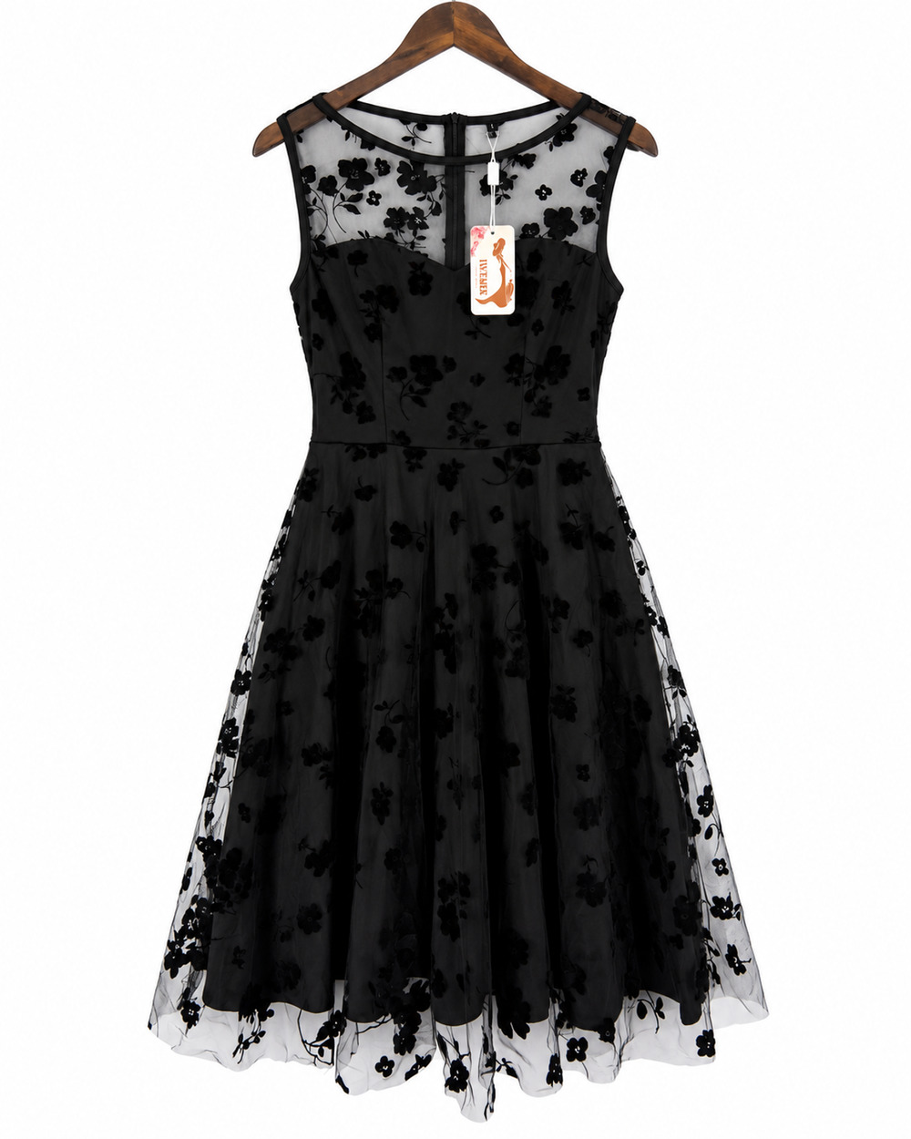 Mesh Embroidered Floral Cocktail Dress Size Large Whimsigoth Dark Fairy Prom